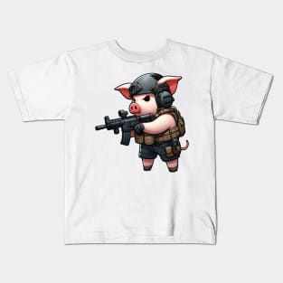 Tactical Pig Kids T-Shirt